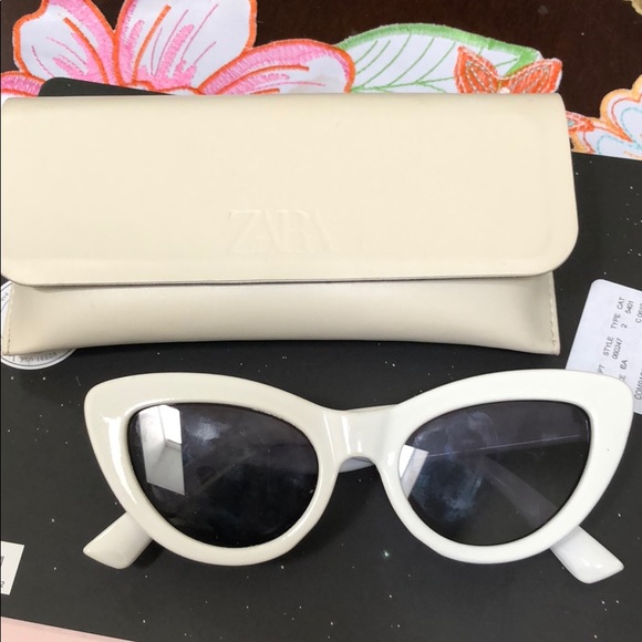 zara white sunglasses